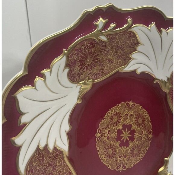 Weimar Katharina Jutta Red/ White Porcelain Cake Stand Made In Germany - Picture 8 of 16